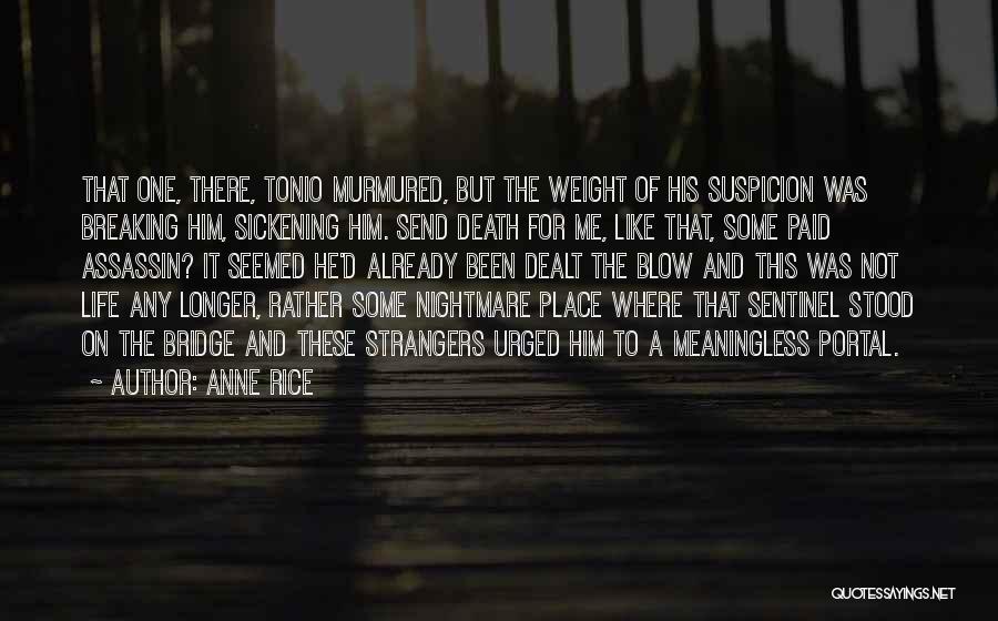Death Blow Quotes By Anne Rice