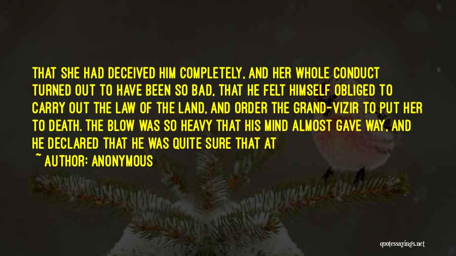 Death Blow Quotes By Anonymous