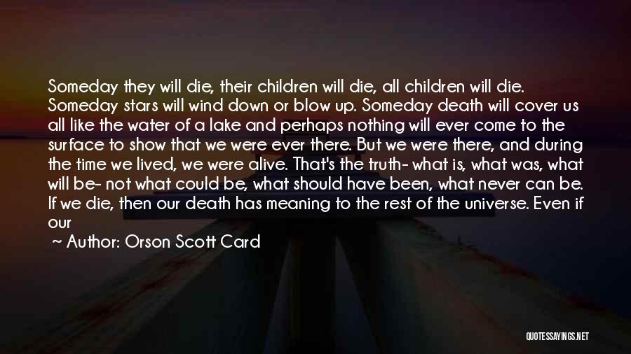 Death Blow Quotes By Orson Scott Card