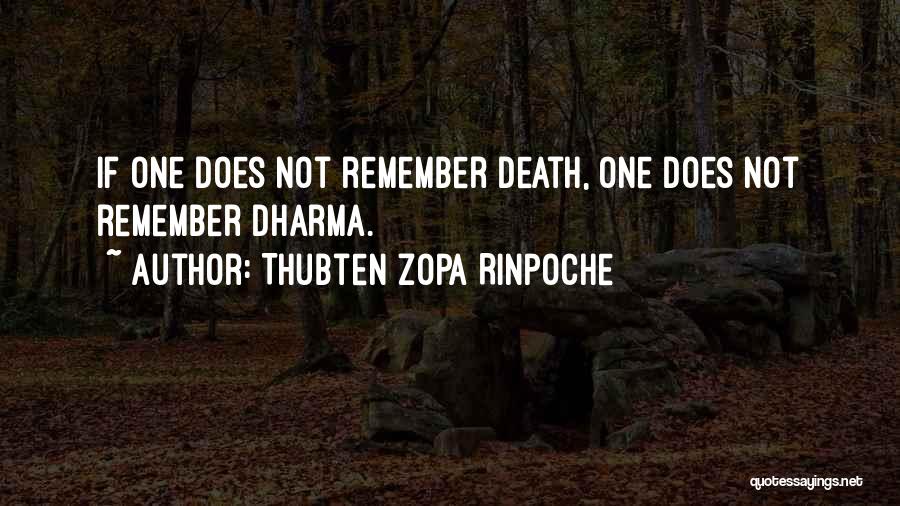 Death Buddhist Quotes By Thubten Zopa Rinpoche