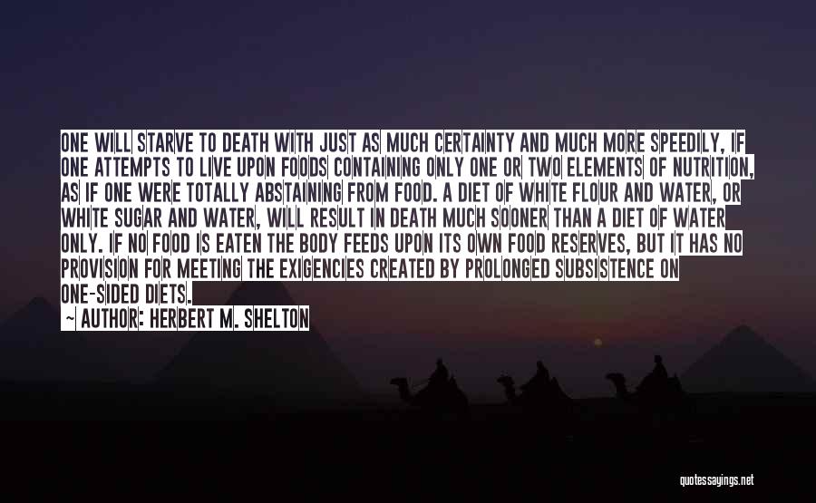 Death Certainty Quotes By Herbert M. Shelton