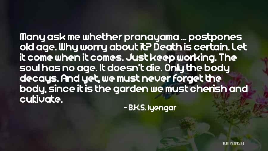 Death Cherish Quotes By B.K.S. Iyengar