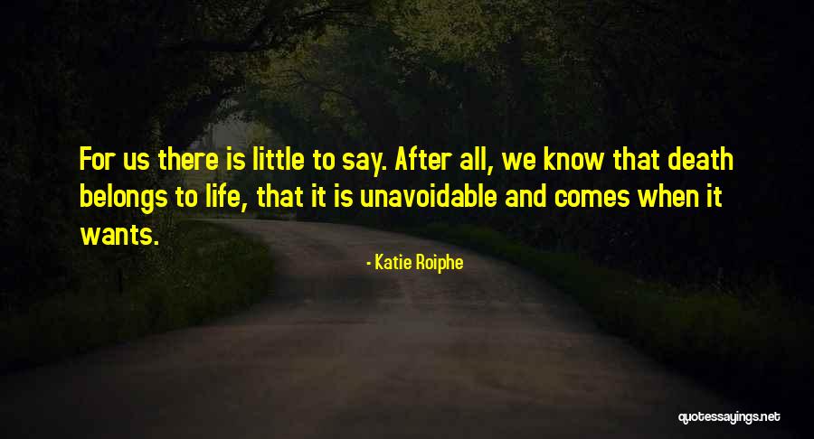 Death Comes To Us All Quotes By Katie Roiphe