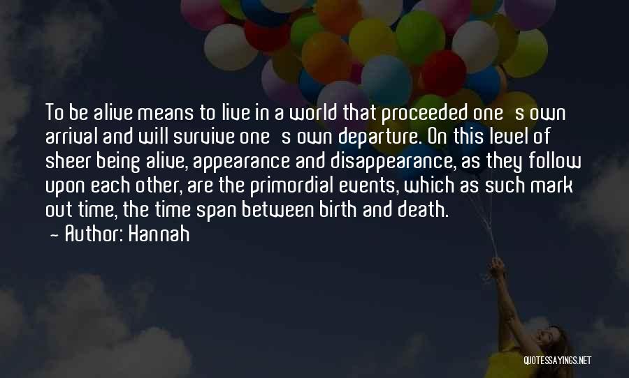 Death Departure Quotes By Hannah