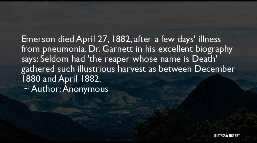 Death Emerson Quotes By Anonymous