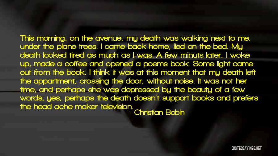 Death From Books Quotes By Christian Bobin