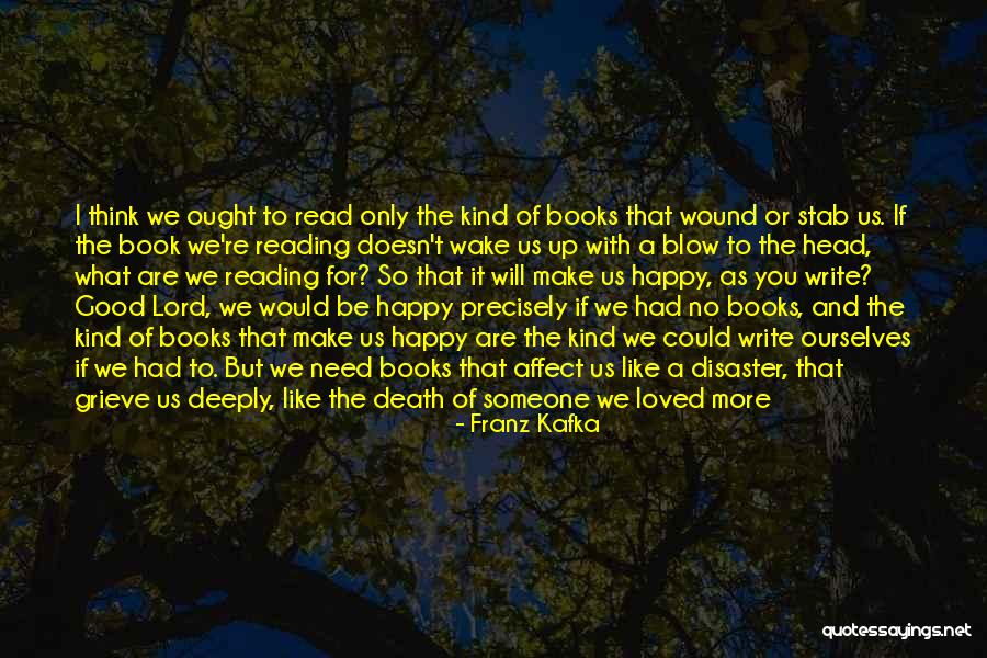 Death From Books Quotes By Franz Kafka