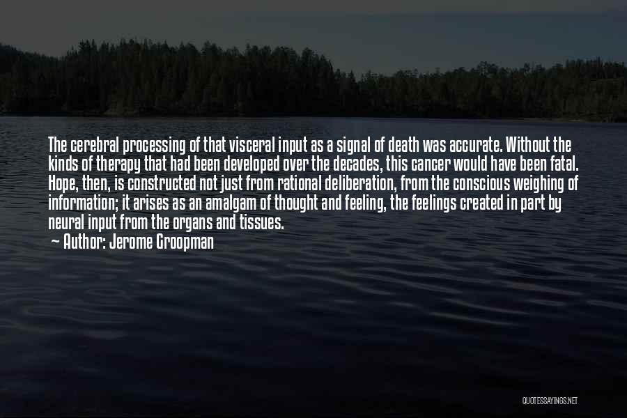 Death From Cancer Quotes By Jerome Groopman