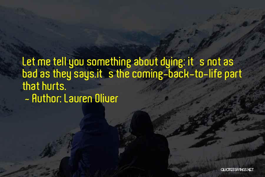 Death Hurts Quotes By Lauren Oliver