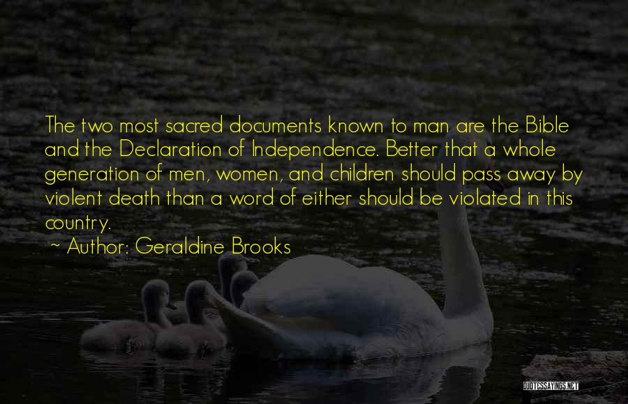 Death In The Bible Quotes By Geraldine Brooks