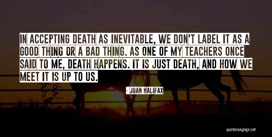 Death Is Inevitable Quotes By Joan Halifax