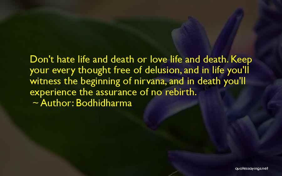 Death Is Just The Beginning Quotes By Bodhidharma