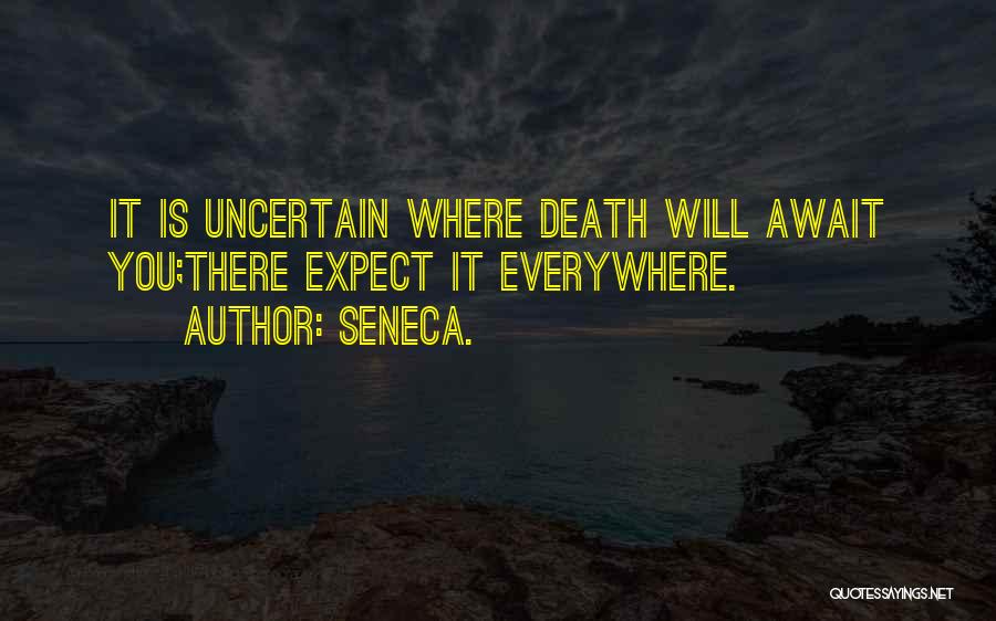 Death Is Uncertain Quotes By Seneca.