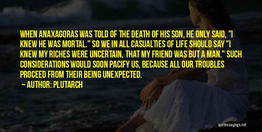 Death Is Unexpected Quotes By Plutarch