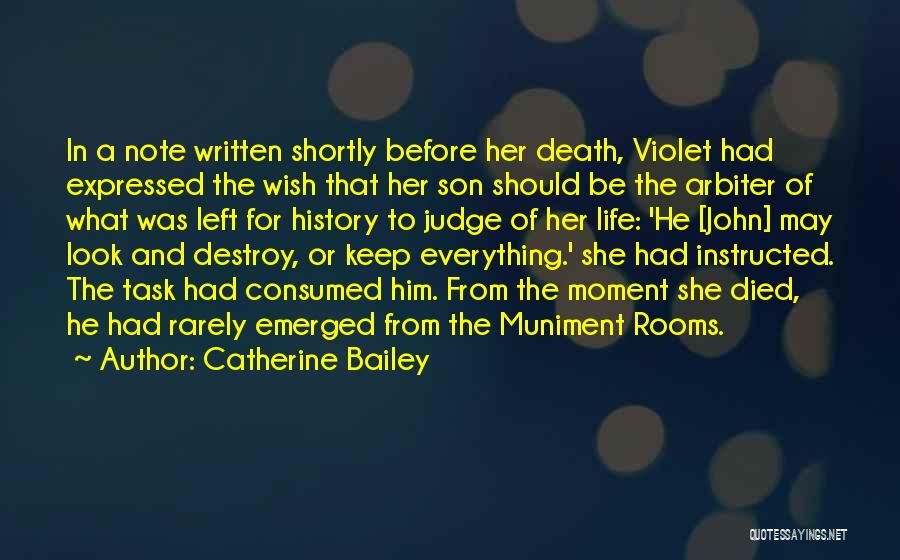 Death Of A Son Quotes By Catherine Bailey