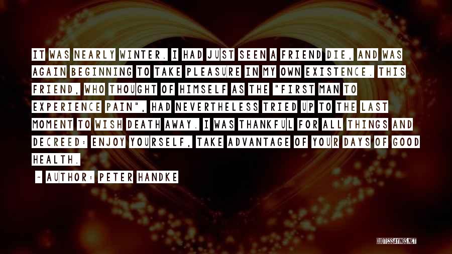 Death Of Good Man Quotes By Peter Handke