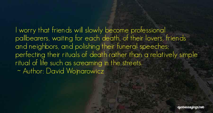 Death Ritual Quotes By David Wojnarowicz