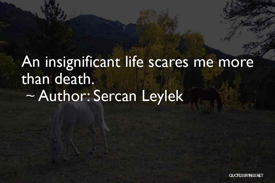 Death Scares Me Quotes By Sercan Leylek