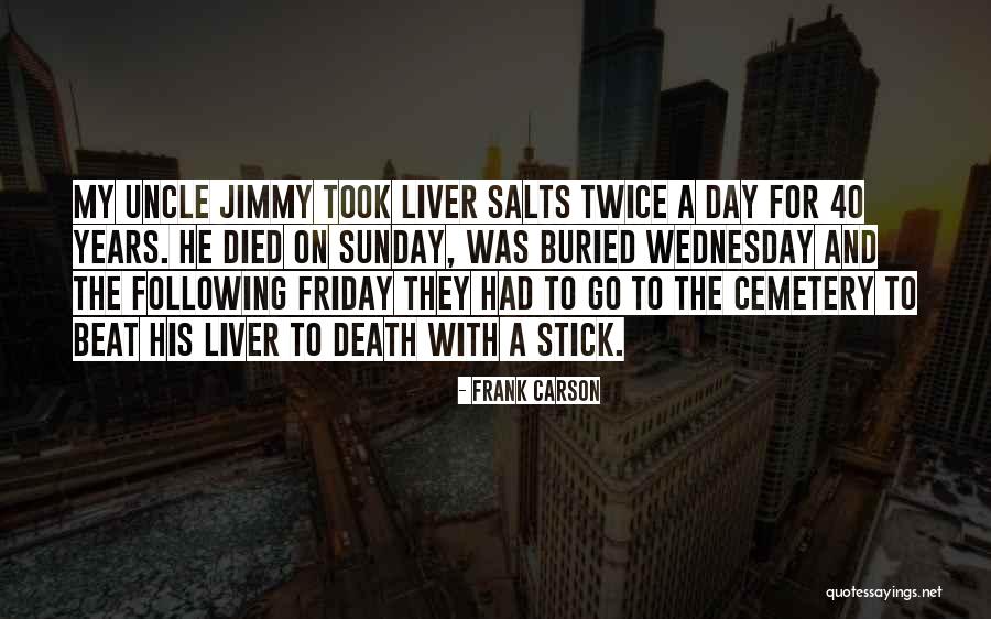 Death Sunday Quotes By Frank Carson Death Sunday Quotes By Frank Carson