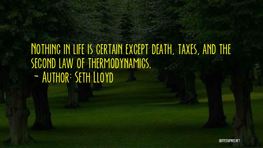 Death Taxes Quotes By Seth Lloyd