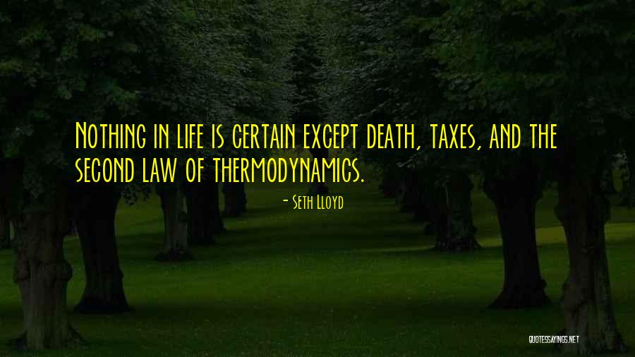 Death Taxes Quotes By Seth Lloyd