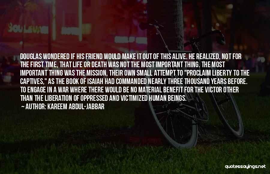 Death To A Friend Quotes By Kareem Abdul-Jabbar