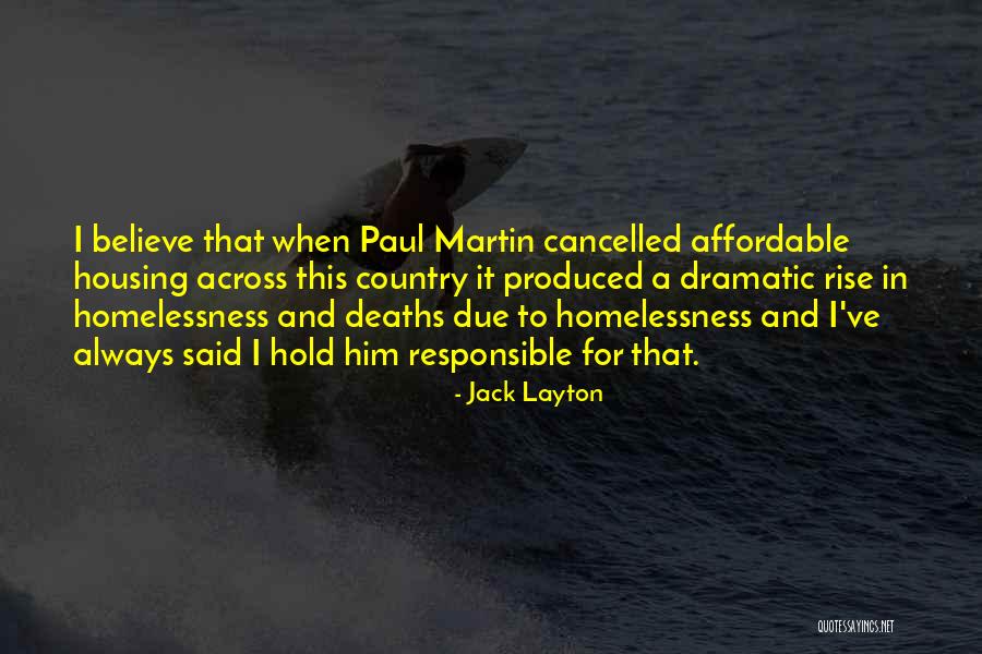 Deaths By Country Quotes By Jack Layton Deaths By Country Quotes By Jack Layton