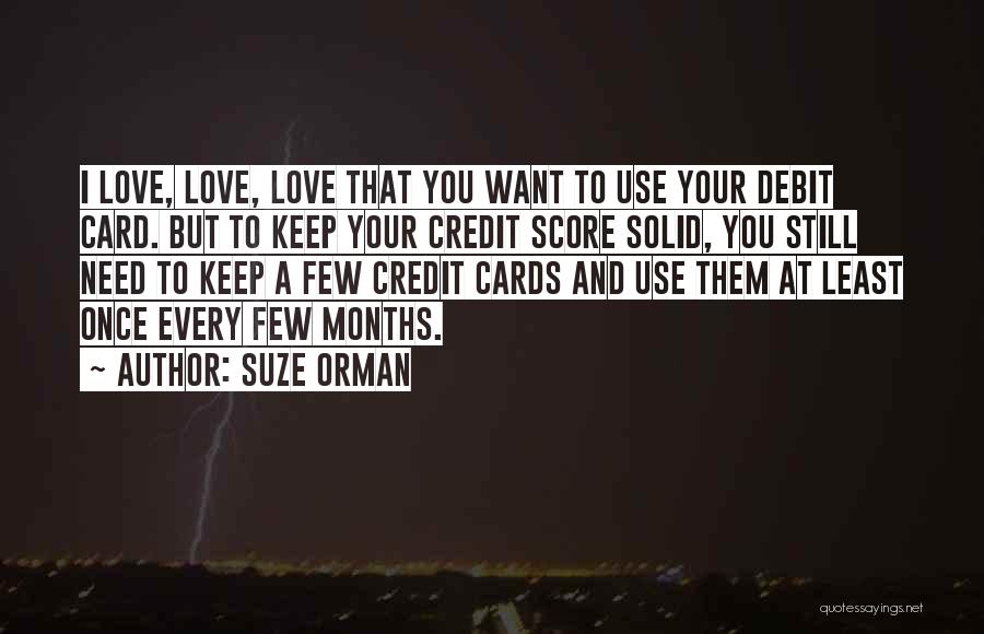 Debit And Credit Quotes By Suze Orman