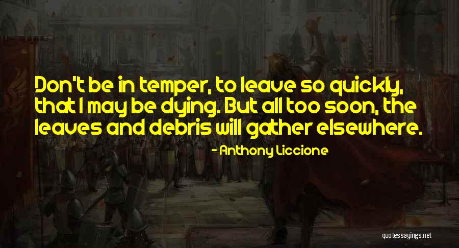 Debris Quotes By Anthony Liccione