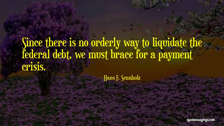 Debt Crisis Quotes By Hans F. Sennholz