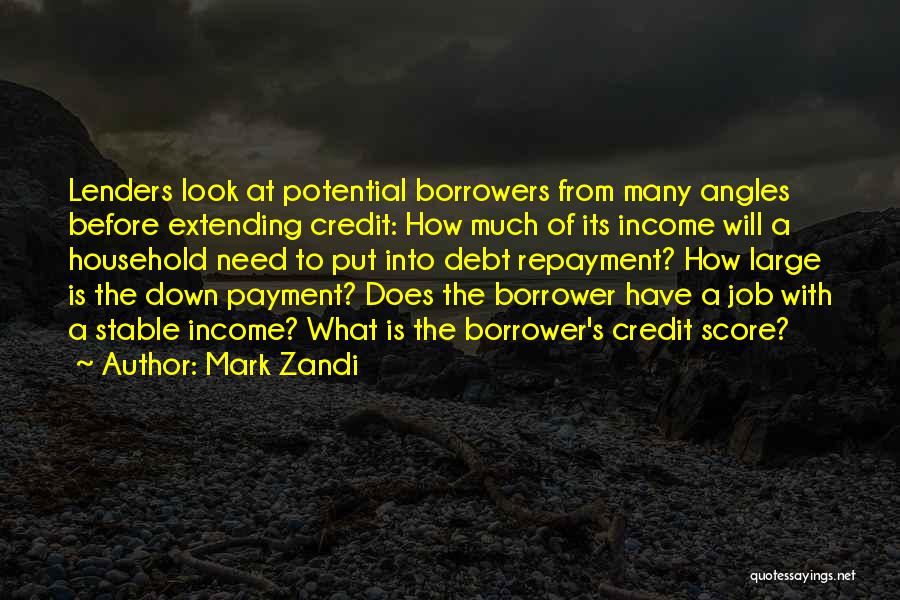 Debt Payment Quotes By Mark Zandi