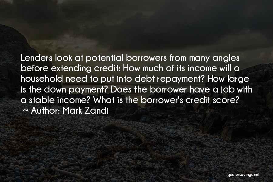 Debt Repayment Quotes By Mark Zandi