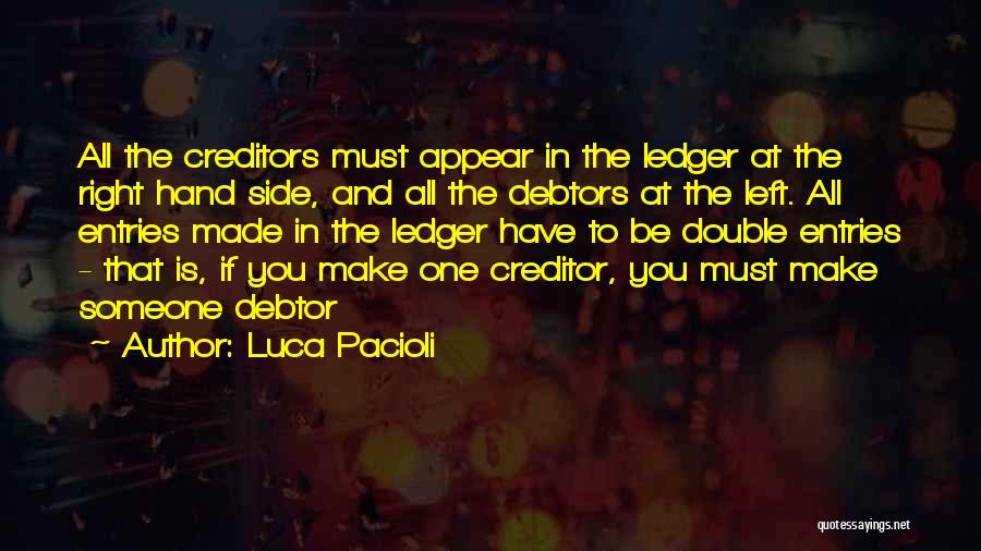 Debtors Quotes By Luca Pacioli