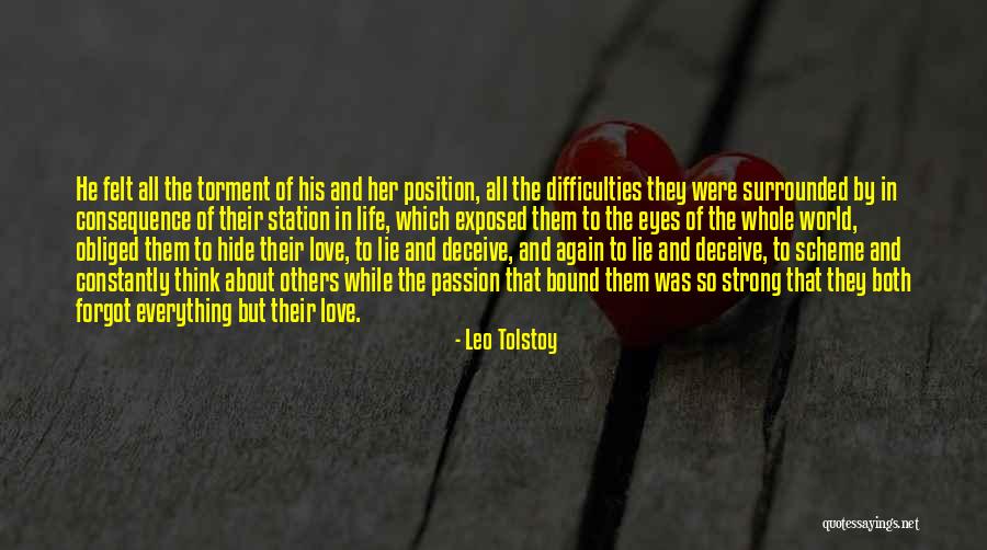 Deceive In Love Quotes By Leo Tolstoy