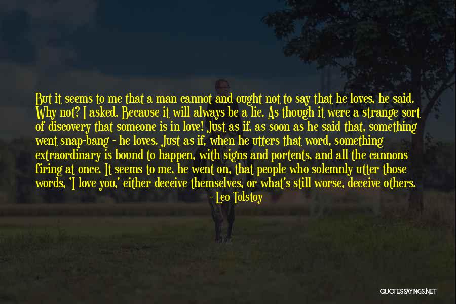 Deceive In Love Quotes By Leo Tolstoy