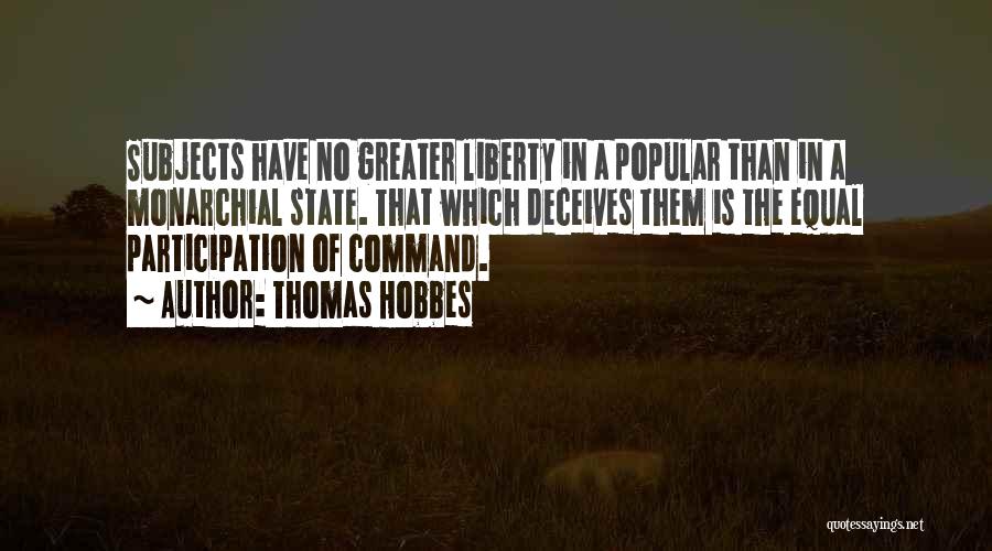 Deceiving Quotes By Thomas Hobbes