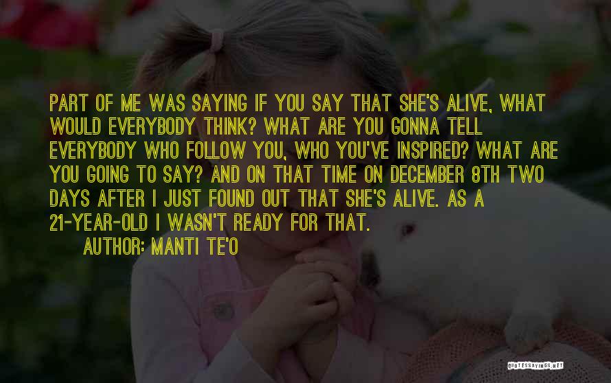 December Comes Quotes By Manti Te'o