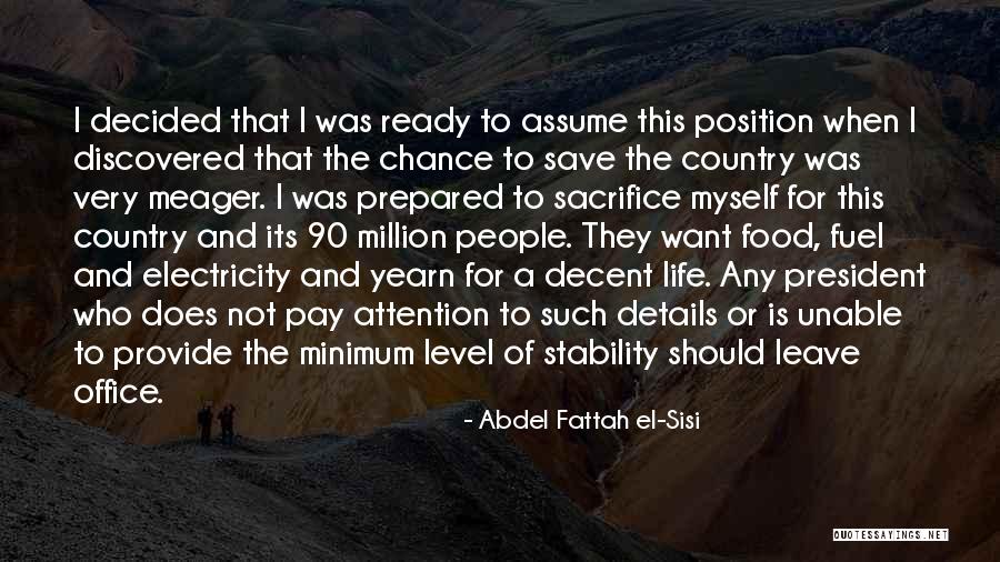 Decent Life Quotes By Abdel Fattah El-Sisi