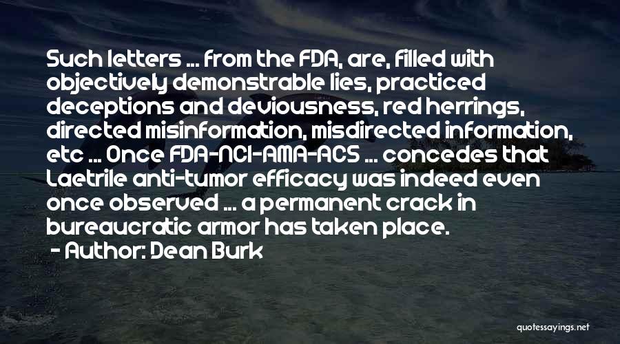 Deceptions Quotes By Dean Burk