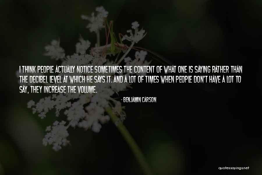 Decibel Quotes By Benjamin Carson Decibel Quotes By Benjamin Carson
