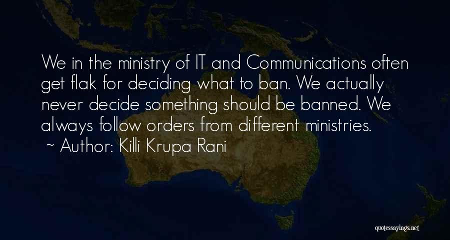 Deciding Quotes By Killi Krupa Rani