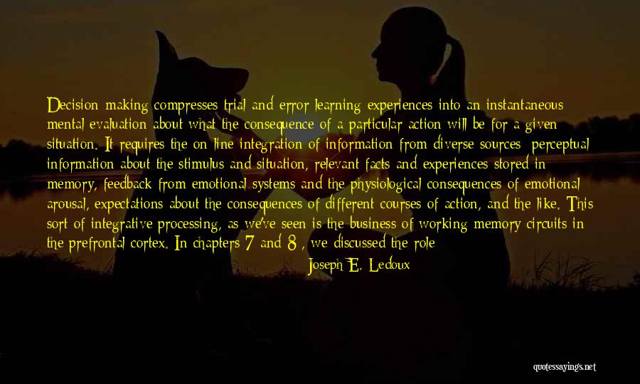 Decision And Consequence Quotes By Joseph E. Ledoux Decision And Consequence Quotes By Joseph E. Ledoux
