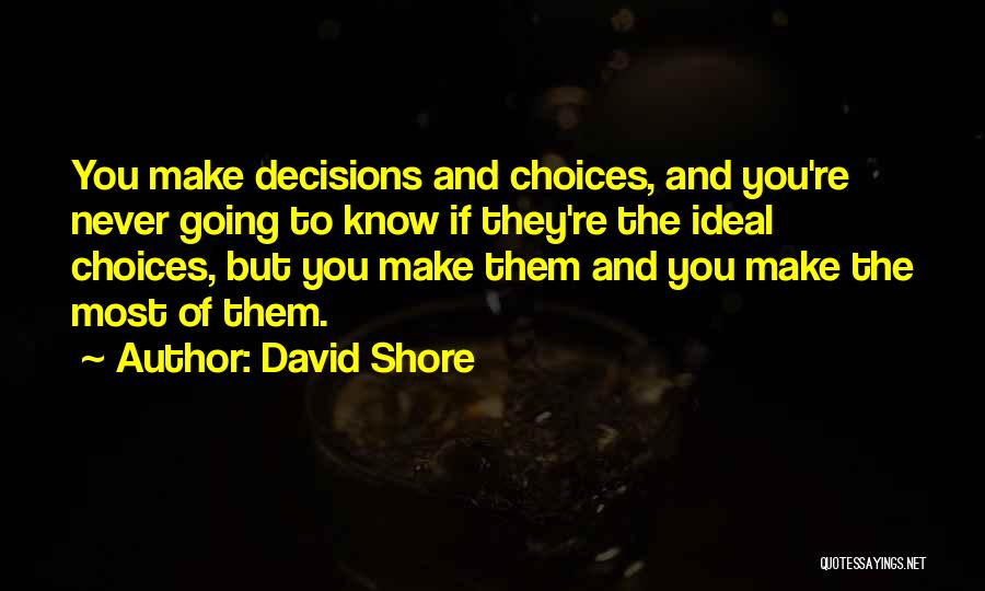 Decisions And Choices Quotes By David Shore