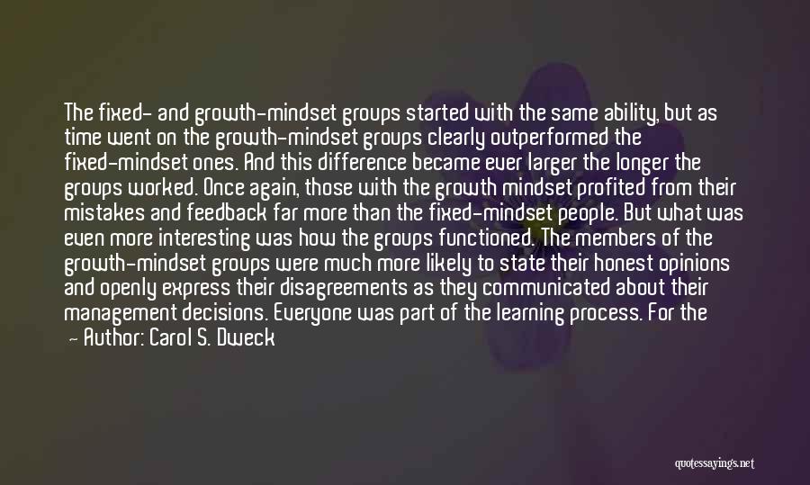 Decisions And Mistakes Quotes By Carol S. Dweck