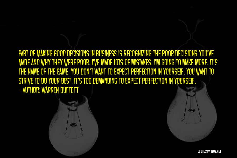 Decisions And Mistakes Quotes By Warren Buffett