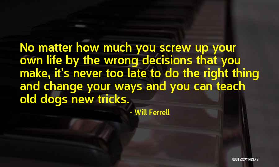 Decisions That Change Life Quotes By Will Ferrell Decisions That Change Life Quotes By Will Ferrell