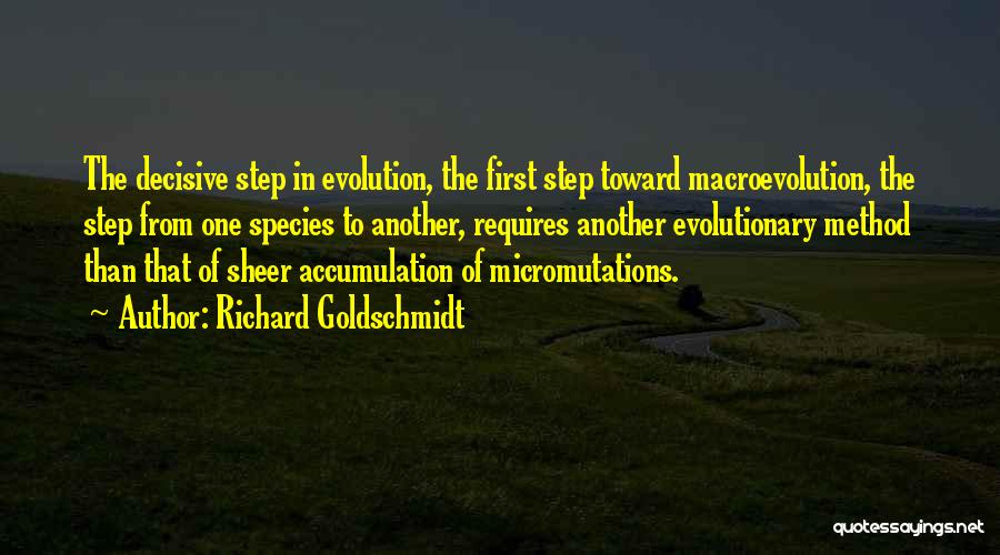 Decisive Quotes By Richard Goldschmidt