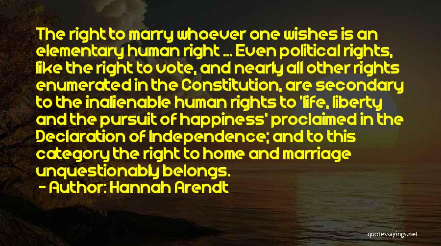 Declaration Of Independence Human Rights Quotes By Hannah Arendt