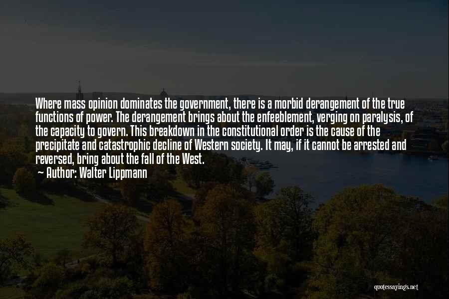 Decline Of Society Quotes By Walter Lippmann