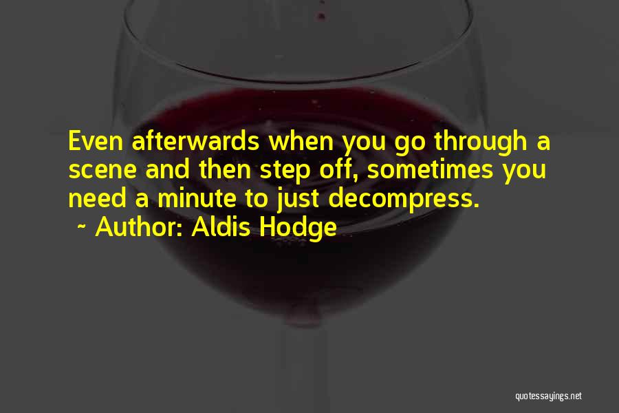 Decompress Quotes By Aldis Hodge